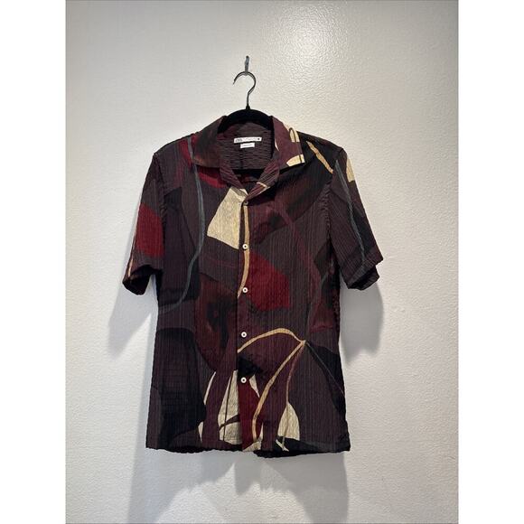 Zara Other - Zara Short Sleeve Shirt Men’s Size Small Artsy Lightweight Regular Fit Textured